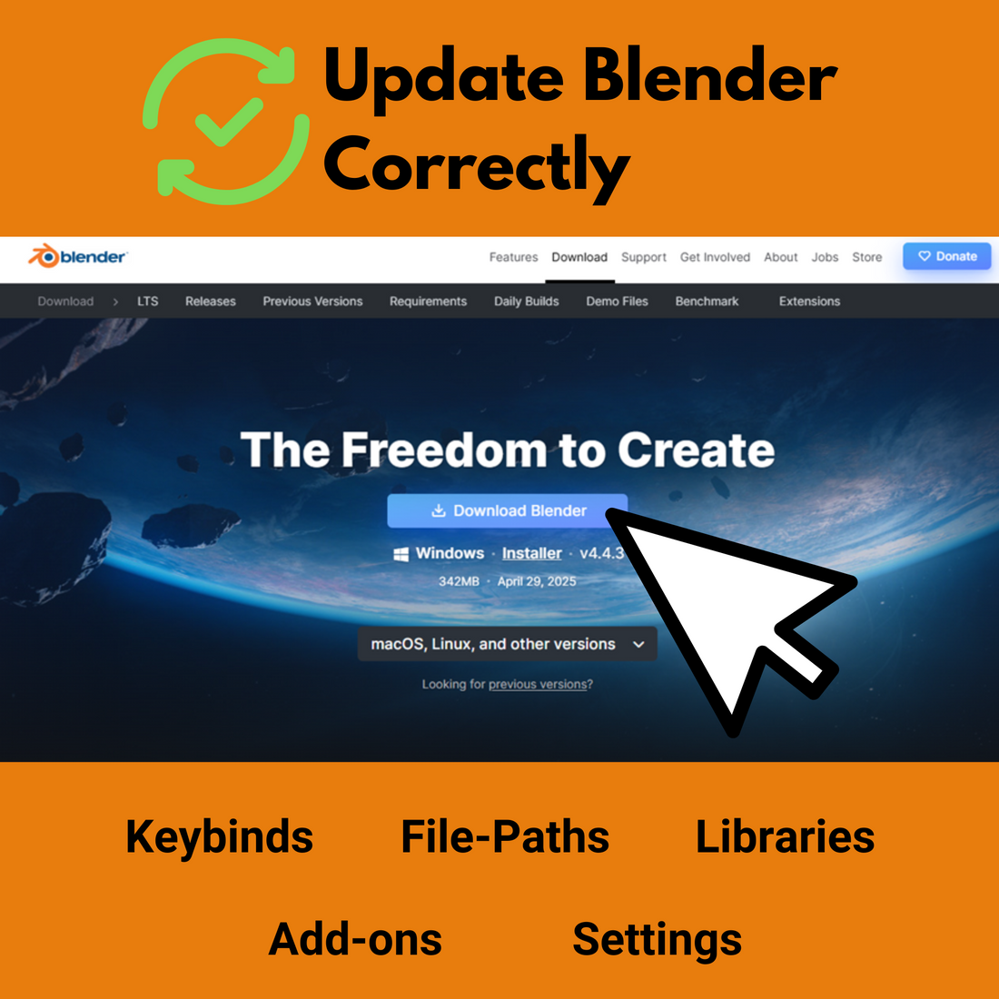 How to Update Blender Without Losing Keybinds, Add-ons, and Libraries