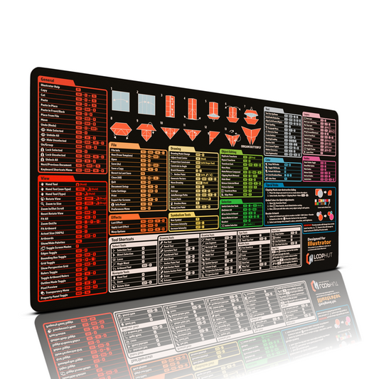 Shortcuts Mouse Pad for Illustrator Users - 80x40cm