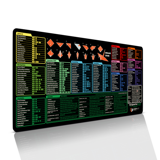 Shortcuts Mouse Pad for Excel Users - 80x40cm
